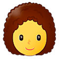 Émoji 👩‍🦱 Femme : Cheveux Bouclés sur Samsung One UI 5.0.