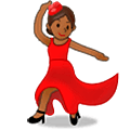 💃🏾 Emoji Mulher Dançando: Pele Morena Escura na Samsung One UI 5.0.