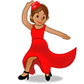 💃🏽 Emoji tanzende Frau: mittlere Hautfarbe Samsung One UI 5.0.