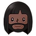 🧔🏿‍♀️ Emoji Mulher: Barba Pele Escura na Samsung One UI 5.0.