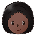 👩🏿‍🦱 Emoji Mujer: Tono De Piel Oscuro Y Pelo Rizado en Samsung One UI 5.0.