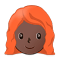 👩🏿‍🦰 Emoji Mujer: Tono De Piel Oscuro Y Pelo Pelirrojo en Samsung One UI 5.0.