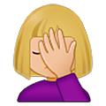 🤦🏼‍♀️ Emoji sich an den Kopf fassende Frau: mittelhelle Hautfarbe Samsung One UI 5.0.