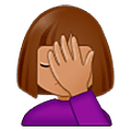 🤦🏽‍♀️ Emoji sich an den Kopf fassende Frau: mittlere Hautfarbe Samsung One UI 5.0.