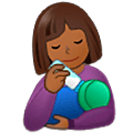 Émoji 👩🏾‍🍼 Femme Allaitant Un Bébé : Peau Mate sur Samsung One UI 5.0.