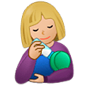 Émoji 👩🏼‍🍼 Femme Allaitant Un Bébé : Peau Moyennement Claire sur Samsung One UI 5.0.