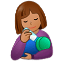 Émoji 👩🏽‍🍼 Femme Allaitant Un Bébé : Peau Légèrement Mate sur Samsung One UI 5.0.