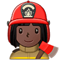 Émoji 👩🏿‍🚒 Pompier Femme : Peau Foncée sur Samsung One UI 5.0.