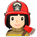 Emoji 👩🏻‍🚒 Pompiere Donna: Carnagione Chiara su Samsung One UI 5.0.