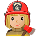 Émoji 👩🏼‍🚒 Pompier Femme : Peau Moyennement Claire sur Samsung One UI 5.0.