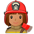 Emoji 👩🏽‍🚒 Pompiere Donna: Carnagione Olivastra su Samsung One UI 5.0.