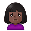 🙍🏿‍♀️ Emoji Mulher Franzindo A Sobrancelha: Pele Escura na Samsung One UI 5.0.