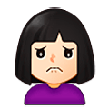 🙍🏻‍♀️ Emoji Mulher Franzindo A Sobrancelha: Pele Clara na Samsung One UI 5.0.
