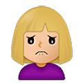 🙍🏼‍♀️ Emoji Mujer Frunciendo El Ceño: Tono De Piel Claro Medio en Samsung One UI 5.0.