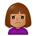 🙍🏽‍♀️ Emoji Mujer Frunciendo El Ceño: Tono De Piel Medio en Samsung One UI 5.0.