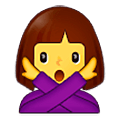 🙅‍♀️ Emoji Mujer Haciendo El Gesto De «no» en Samsung One UI 5.0.