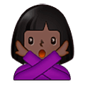 🙅🏿‍♀️ Emoji Mulher Fazendo Gesto De «não»: Pele Escura na Samsung One UI 5.0.