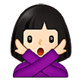 🙅🏻‍♀️ Emoji Frau mit überkreuzten Armen: helle Hautfarbe Samsung One UI 5.0.