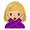 🙅🏼‍♀️ Emoji Mujer Haciendo El Gesto De «no»: Tono De Piel Claro Medio en Samsung One UI 5.0.