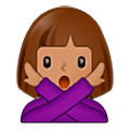 🙅🏽‍♀️ Emoji Mujer Haciendo El Gesto De «no»: Tono De Piel Medio en Samsung One UI 5.0.