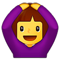 🙆‍♀️ Emoji Frau mit Händen auf dem Kopf Samsung One UI 5.0.