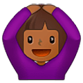 🙆🏾‍♀️ Emoji Mujer Haciendo El Gesto De «de Acuerdo»: Tono De Piel Oscuro Medio en Samsung One UI 5.0.