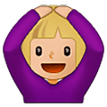 🙆🏼‍♀️ Emoji Mujer Haciendo El Gesto De «de Acuerdo»: Tono De Piel Claro Medio en Samsung One UI 5.0.