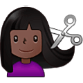 Emoji 💇🏿‍♀️ Taglio Di Capelli Per Donna: Carnagione Scura su Samsung One UI 5.0.