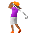 🏌🏾‍♀️ Emoji Golferin: mitteldunkle Hautfarbe Samsung One UI 5.0.
