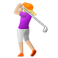 🏌🏼‍♀️ Emoji Golferin: mittelhelle Hautfarbe Samsung One UI 5.0.