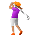 🏌🏽‍♀️ Emoji Golferin: mittlere Hautfarbe Samsung One UI 5.0.
