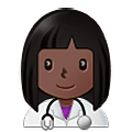 Emoji 👩🏿‍⚕️ Operatrice Sanitaria: Carnagione Scura su Samsung One UI 5.0.