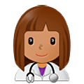 👩🏽‍⚕️ Emoji Mulher Profissional Da Saúde: Pele Morena na Samsung One UI 5.0.