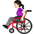 Frau in manuellem Rollstuhl: helle Hautfarbe Samsung One UI 5.0.