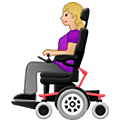 👩🏼‍🦼 Emoji Frau in elektrischem Rollstuhl: mittelhelle Hautfarbe Samsung One UI 5.0.
