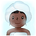 🧖🏿‍♀️ Emoji Frau in Dampfsauna: dunkle Hautfarbe Samsung One UI 5.0.