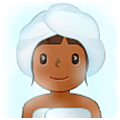 🧖🏾‍♀️ Emoji Mulher Na Sauna: Pele Morena Escura na Samsung One UI 5.0.