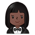 🤵🏿‍♀️ Emoji Mujer Con Esmoquin: Tono De Piel Oscuro en Samsung One UI 5.0.