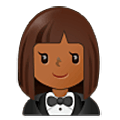 🤵🏾‍♀️ Emoji Frau im Smoking: mitteldunkle Hautfarbe Samsung One UI 5.0.