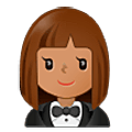 🤵🏽‍♀️ Emoji Frau im Smoking: mittlere Hautfarbe Samsung One UI 5.0.