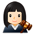 Emoji 👩🏻‍⚖️ Giudice Donna: Carnagione Chiara su Samsung One UI 5.0.