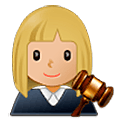 Emoji 👩🏼‍⚖️ Giudice Donna: Carnagione Abbastanza Chiara su Samsung One UI 5.0.