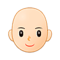 👩🏻‍🦲 Emoji Frau: helle Hautfarbe, Glatze Samsung One UI 5.0.