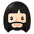 🧔🏻‍♀️ Emoji Frau: Bart helle Hautfarbe Samsung One UI 5.0.