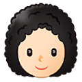 👩🏻‍🦱 Emoji Frau: helle Hautfarbe, lockiges Haar Samsung One UI 5.0.