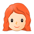 👩🏻‍🦰 Emoji Frau: helle Hautfarbe, rotes Haar Samsung One UI 5.0.