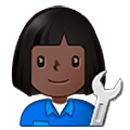 Emoji 👩🏿‍🔧 Meccanico Donna: Carnagione Scura su Samsung One UI 5.0.