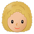Émoji 👩🏼‍🦱 Femme : Peau Moyennement Claire Et Cheveux Bouclés sur Samsung One UI 5.0.