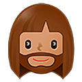 Émoji 🧔🏽‍♀️ Femme Barbu Peau Légèrement Mate sur Samsung One UI 5.0.