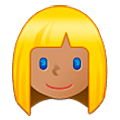 Femme Blonde : Peau Légèrement Mate Samsung One UI 5.0.